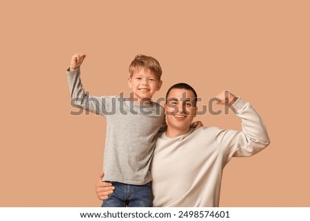 Similar – Image, Stock Photo A Boy and his Dog