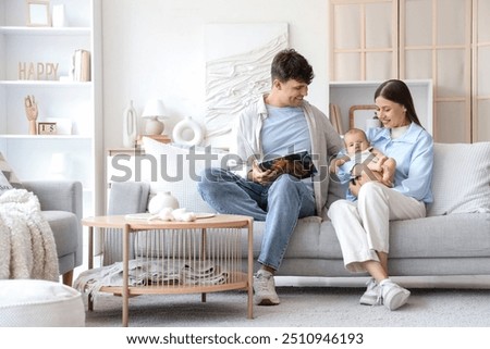Similar – Image, Stock Photo read stories Son Infancy