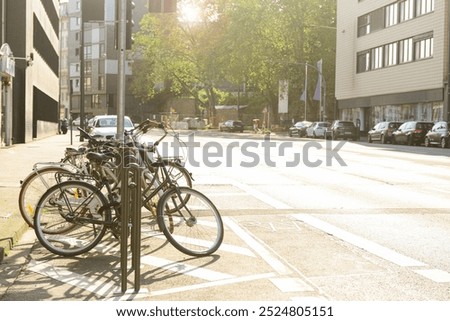 Similar – Foto Bild Fahrrad vor modernem Gebäude geparkt