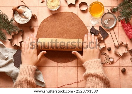 Similar – Image, Stock Photo gingerbread Food Dough