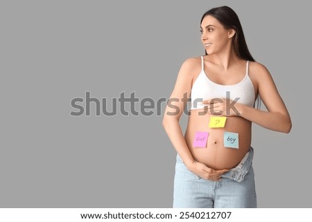 Similar – Foto Bild Baby belly with sticky notes