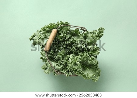 Similar – Image, Stock Photo Kale in basket View from above