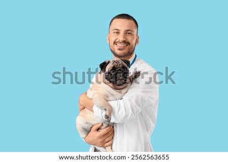 Similar – Image, Stock Photo caucasian doctor man holding test tube with blood for 2019-nCoV analyzing. Chinese Coronavirus blood test concept. Covid-2019