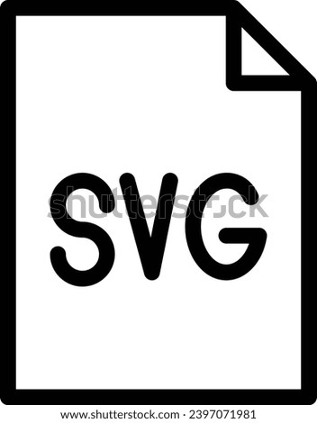 SV file single vector line icon