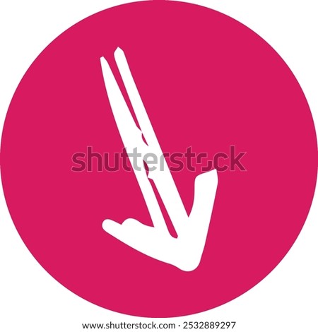 Arrow single line vector icon