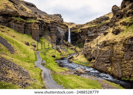 Similar – Foto Bild Kvernufoss Wasserfall in Island