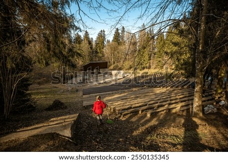 Image, Stock Photo Small stage Park Forest