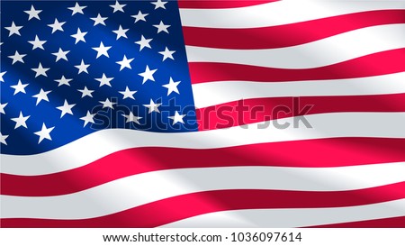 Vector image of USA flag background. Illustration. United States of America. The Star-Spangled Banner. Presidents Day. Memorial Day.