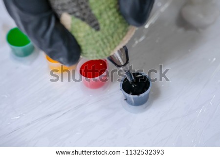 Similar – Image, Stock Photo Tattoo needle dipped in red paint