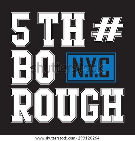 Athletic sport NYC typography, t-shirt graphics, vectors