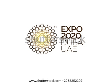 Expo 2020 logo Dubai in United Arab Emirates Vector illustration.