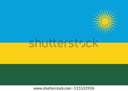 Official vector flag of Rwanda . 