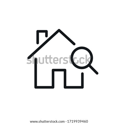 minimal home icon - search homepage symbol - vector website sign