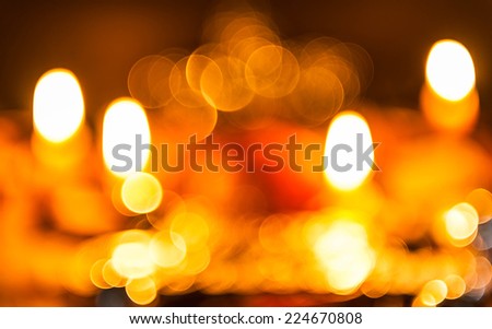 candle light burr for new year background