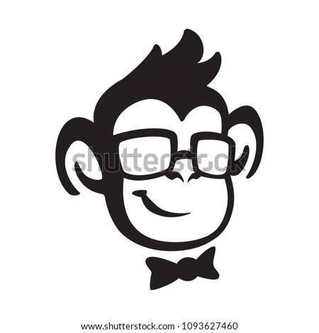 Classy Pal - Geek Monkey Mascot Logo