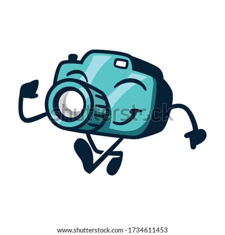 Cartoon Happy Cam Master Mascot Logo