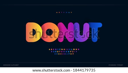 Colorful kids alphabet. Bold funny font, round type for children school, art logo, bright headline, creative lettering and maxi typography. Cartoon style letters, vector typographic design