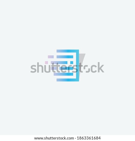 Document linear style vector logo concept. Page isolated icon on white background. Automatically web service sign for download, storage, renaming, labeling, converting and archiving of documents