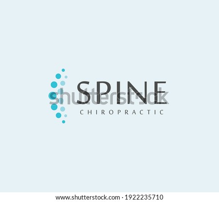 Healthy spine clinic logo concept. Chiropractic and Orthopedic clinic logo template. Sign for spine massage, mri diagnosis of spinal diseases, surgery, therapy, recovery and healing. Isolated vector