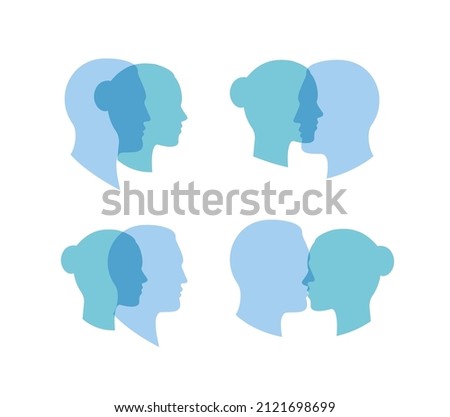 Similar – Image, Stock Photo Two heads with face mask