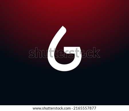 Abstract letter G for gas, juice and water logo, gasoline gallon icon. Abstract drop monogram, minimalist emblem. Vector illustration.