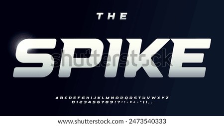 Dynamic automotive alphabet, edgy sans serif letters, modern race font for sharp energetic logos, bold headline, sleek typography, cutting-edge typographic design. Vector typeset.