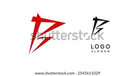 Simple brush pen letter B in Asian typographic style. Logo monogram for food and beverage packaging, Asian cuisine, restaurants, graphic design studios, and branding agencies. Vector illustration.