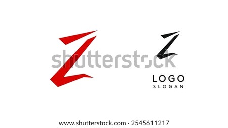 Simple brush pen letter Z in Asian typographic style. Logo monogram for food and beverage packaging, Asian cuisine, restaurants, graphic design studios, and branding agencies. Vector illustration.