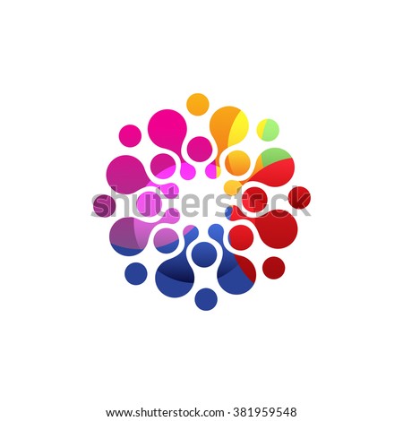 Digital colorful isolated circle logo. Creative abstract template vector illustration. Mind unusual symbol. Covid-19 abstract sign.