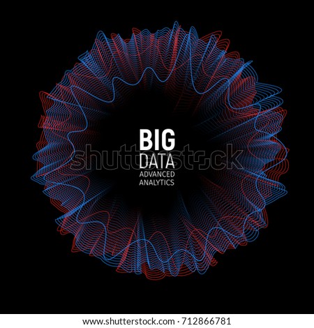 Big data vector visualization illustration. Futuristic Advanced Information analytics abstract Infographic Design.