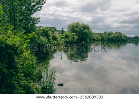 Similar – Foto Bild Baum am See im Gegenlicht