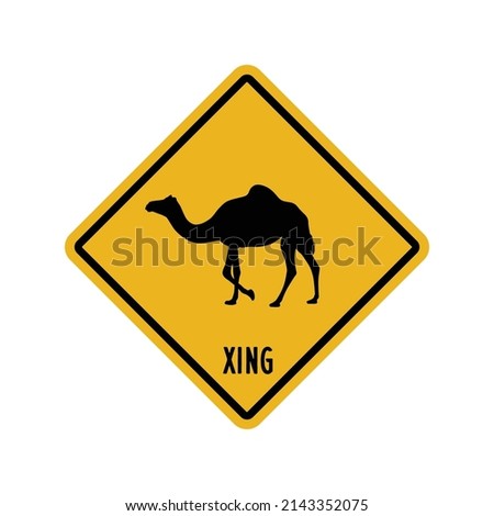 Beach crossing camel sticker - Funny camel crossing, camel xing