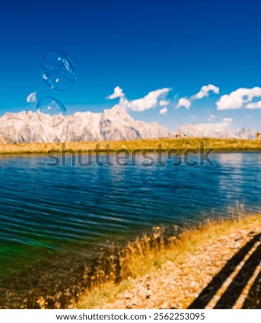 Similar – Image, Stock Photo Soap bubbles over the port of Hamburg