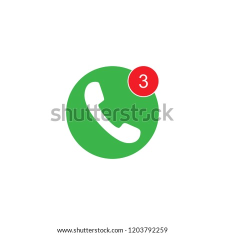 phone three missed call symbol