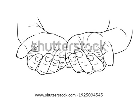  Women's hands. Vector stock illustration eps10. Isolate on white background
