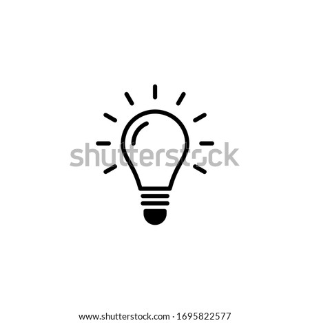 Idea, Solution, Lumen, Light bulb icon vector isolated on white background