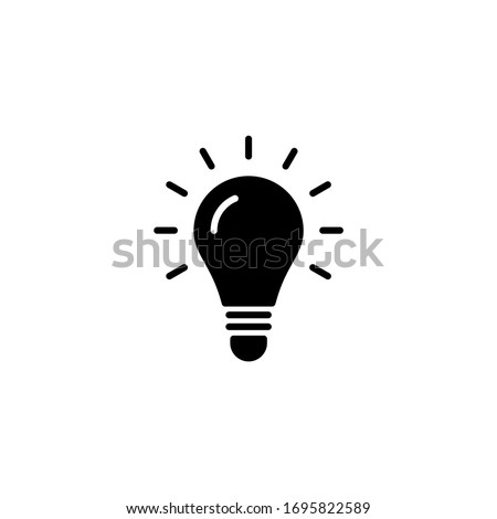 Idea, Solution, Lumen, Light bulb icon vector isolated on white background