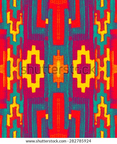 Eastern geometric pattern on the fabric