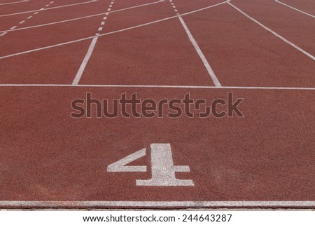 Running track, start point number 4