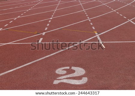 Running track, start point number 2