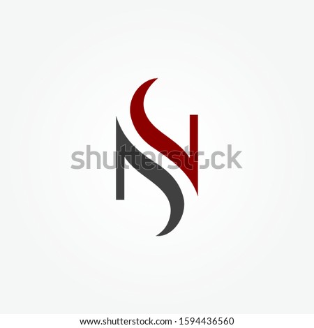 Initial letter NS abstract vector template. business logo concept vector illustration. Design element. icon or symbol template Stock fotó © 