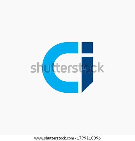 letter Ci logo vector design template. Alphabet Symbol for Corporate logo design. Logo letter vector.