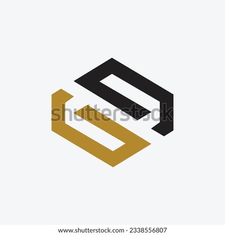 Trendy and minimalist letter GG Logo Design. Letter GG abstract logo vector. Isolated on white background. Minimalist flat logo