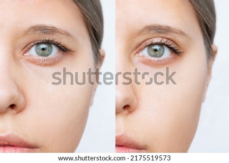 Similar – Image, Stock Photo Young woman with eyes closed standing near wall