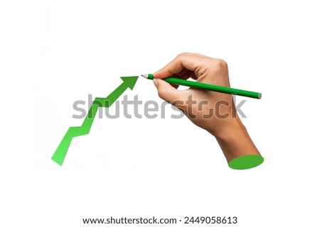 Similar – Image, Stock Photo Hold the arrow in your hands which indicates back