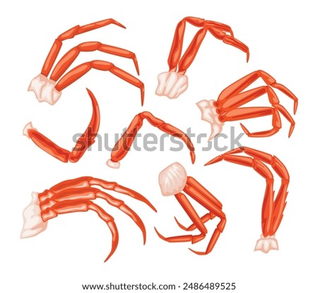 Similar – Image, Stock Photo Boiled king crab legs