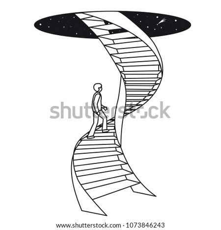 Image, Stock Photo Molecule Man with high-rise