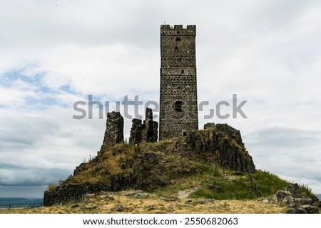 Similar – Image, Stock Photo Ruins of medieval castle near mountain lake