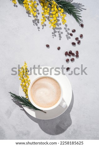 Similar – Image, Stock Photo Latte Macchiato with flowers