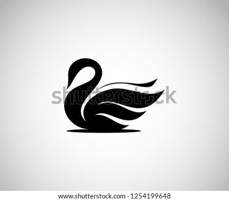 Logo design vector, swan icon